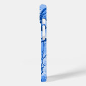 Blauwe Verf Splatter & Lelies Case-Mate iPhone Case (Achterkant / Links)