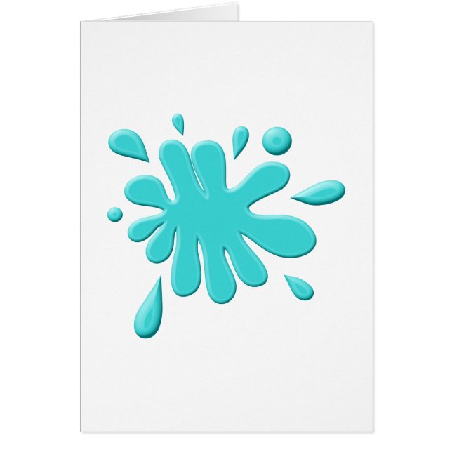 Blauwe verf splodge (Voorkant)