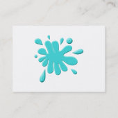 Blauwe verf splodge visitekaartje (Achterkant)