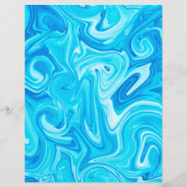 Blauwe Verf Swirl Art Moderne Water Surfen Craft