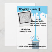 Blauwe Verf Verlichtingsdag Kaart (Voorkant / Achterkant)