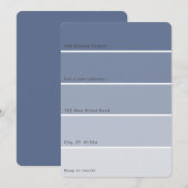 Blauwe verf Verschuiving Aankondiging Blauwe verf  (Voorkant / Achterkant)