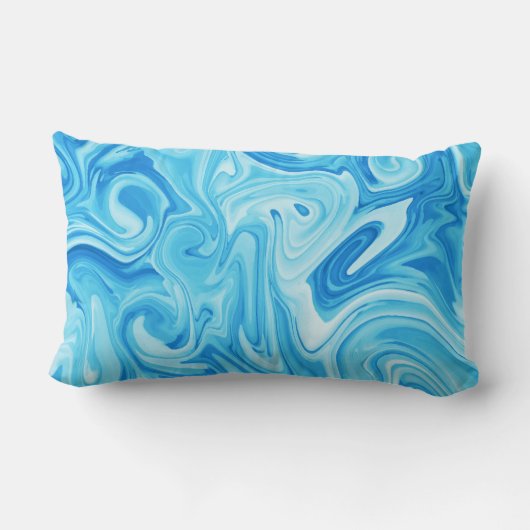 Blauwe verf zwijn waar ik van hou: OVERNAAM Ocean Kussen (Achterkant)