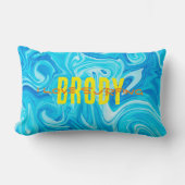 Blauwe verf zwijn waar ik van hou: OVERNAAM Ocean  Kussen (Voorkant)