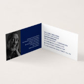 Blauwe verfkwast, schilder & decorateur Foto Visitekaartje (Binnen)