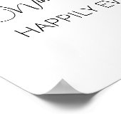 Blauwe vergeet-me-nots bruiloft zingt poster (Hoek)