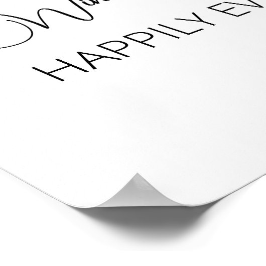 Blauwe vergeet-me-nots bruiloft zingt poster (Hoek)