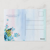 Blauwe vergeet-mij-niet bloem bruidsshower briefkaart (Achterkant)