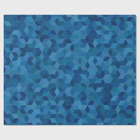 Blauwe Verjaardag Giftwrap voor hem Cadeaupapier (Vlak)