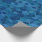 Blauwe Verjaardag Giftwrap voor hem Cadeaupapier (Hoek)
