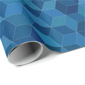 Blauwe Verjaardag Giftwrap voor hem Cadeaupapier (Rol Hoek)