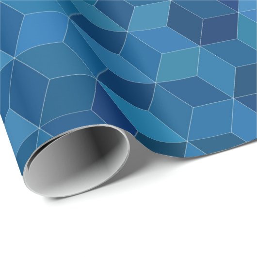 Blauwe Verjaardag Giftwrap voor hem Cadeaupapier (Rol Hoek)