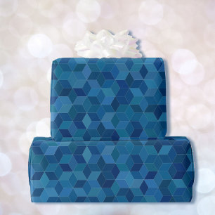 Blauwe Verjaardag Giftwrap voor hem Cadeaupapier