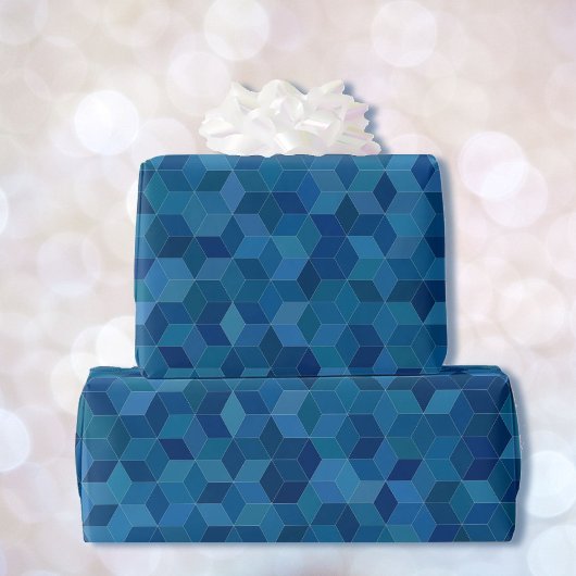 Blauwe Verjaardag Giftwrap voor hem Cadeaupapier