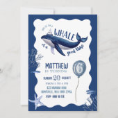 Blauwe Verjaardag van de Wonderlijke Walvis Kaart (Voorkant)