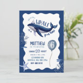 Blauwe Verjaardag van de Wonderlijke Walvis Kaart (Staand voorkant)