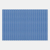 Blauwe Verjaardag Zeilboot Inpakpapier Vel (Voorkant)