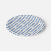 Blauwe verjaardagskaarsen papieren bordje (Gekanteld)