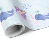 Blauwe verjaardagsuitnodiging cadeaupapier (Rol Hoek)