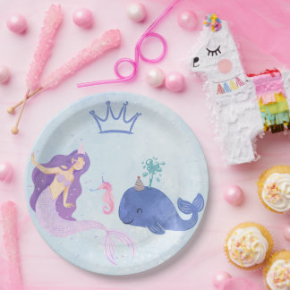 Blauwe verjaardagsuitnodiging papieren bordje