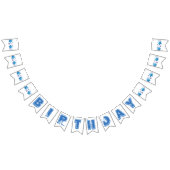 Blauwe verjaardagsvlag Banner (Alle)