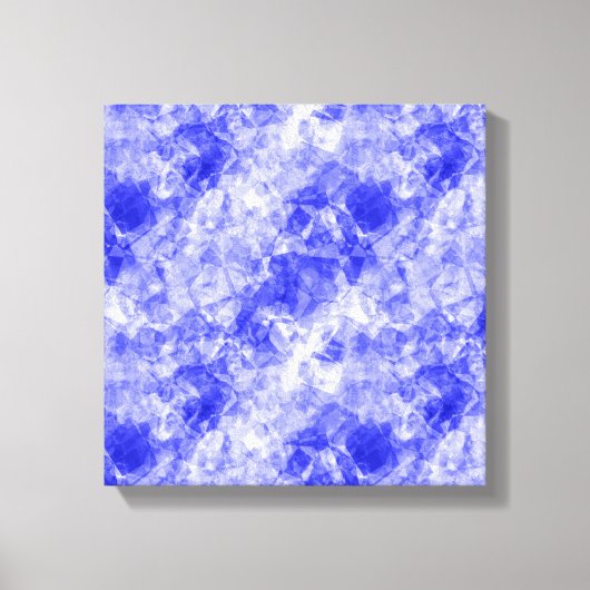 Blauwe Verkreukelde Textuur Canvas Afdruk (Voorkant)