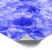 Blauwe Verkreukelde Textuur Poster (Hoek)