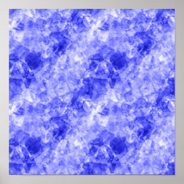 Blauwe Verkreukelde Textuur Poster