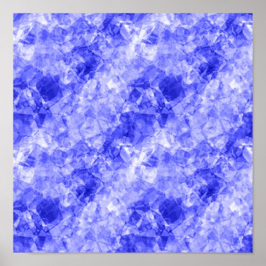 Blauwe Verkreukelde Textuur Poster (Voorkant)