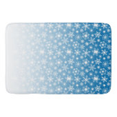 Blauwe verloop sneeuwvlokken badmat (Voorkant)