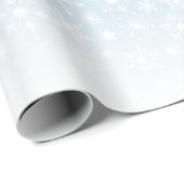 Blauwe verloop sneeuwvlokken cadeaupapier (Rol Hoek)