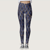 Blauwe verloopdraak schalen Leggings (Voorkant)