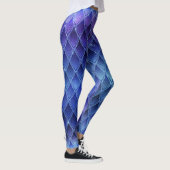 Blauwe verloopdraak schalen Leggings (Rechts)