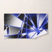 Blauwe verloopkleur vult mechanische tekenmozaïek bad handdoek (Handdoek)