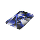 Blauwe verloopkleur vult mechanische tekenmozaïek badmat (Gekanteld)