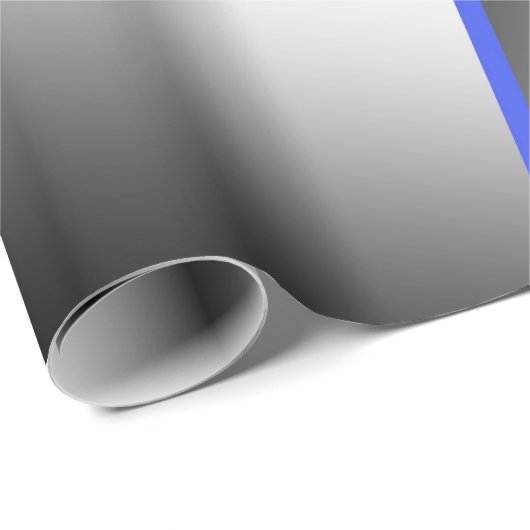 Blauwe verloopkleur vult mechanische tekenmozaïek cadeaupapier (Rol Hoek)