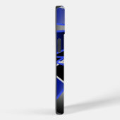 Blauwe verloopkleur vult mechanische tekenmozaïek Case-Mate iPhone case (Achterkant / Rechts)