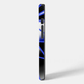 Blauwe verloopkleur vult mechanische tekenmozaïek Case-Mate iPhone case (Achterkant / Links)