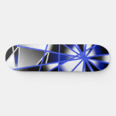 Blauwe verloopkleur vult mechanische tekenmozaïek persoonlijk skateboard (Horizontaal)