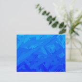 Blauwe Verlopen Abstracte  Briefkaart (Staand voorkant)