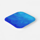 Blauwe Verlopen Abstracte Papieren Bordje (Gebogen)