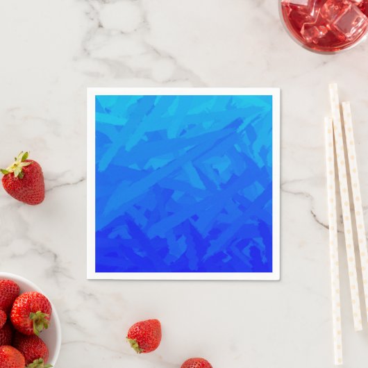 Blauwe Verlopende Abstracte Servet (Insitu)