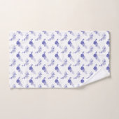 Blauwe verspreide bloemen bad handdoek (Handdoek)