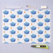 Blauwe verstuivingsdop met Afstuderen Tassels Tissuepapier (Craft)