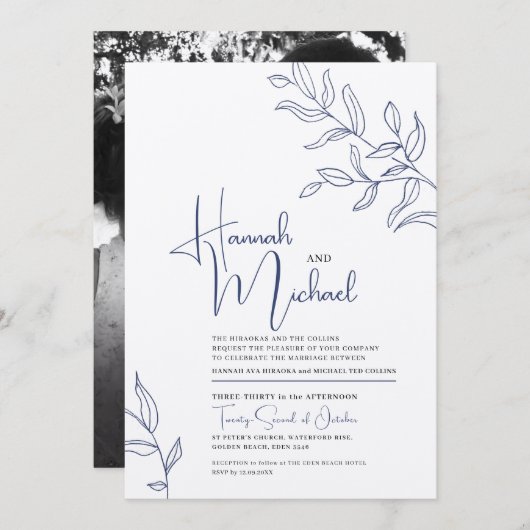 Blauwe vertakking van de bruinvissende bruinktuitn kaart (Voorkant / Achterkant)