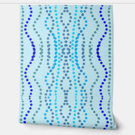 Blauwe verticale puntige lijnen behang