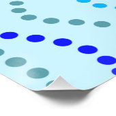 Blauwe verticale puntige lijnen perfect poster (Hoek)