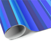 Blauwe verticale strepen cadeaupapier (Rol Hoek)