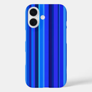 Blauwe verticale strepen iPhone 16 hoesje
