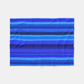 Blauwe verticale strepen fleece deken (Voorkant (Horizontaal))